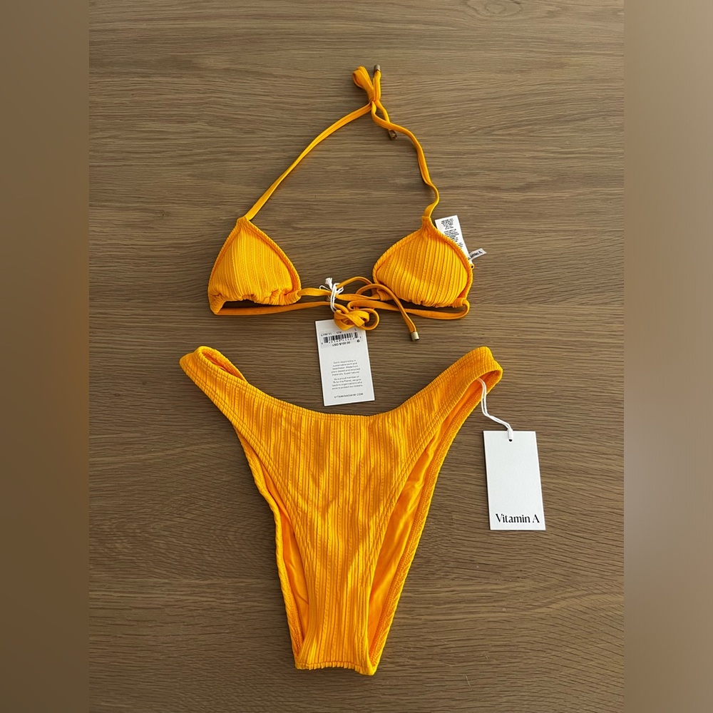 Vitamin A Bathing Suit and Button Down Shirt